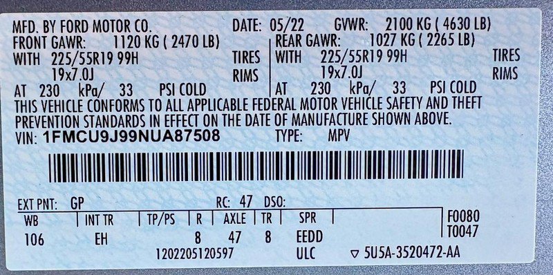 Used 2022 Ford Escape Titanium w/ Class II Trailer Tow Package AWD/4WD image 34