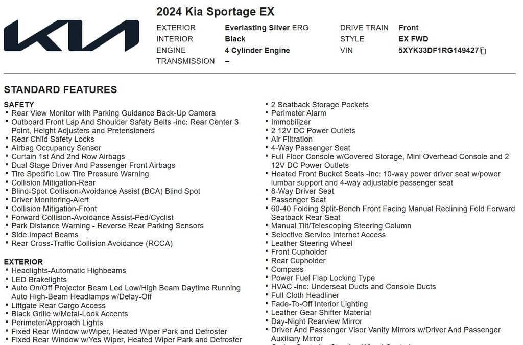 Used 2024 Kia Sportage EX FWD image 16