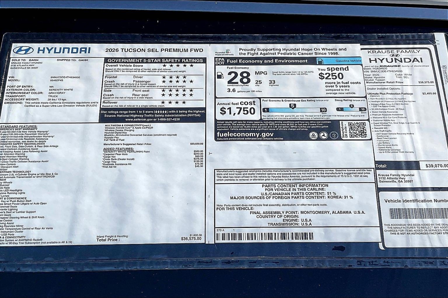 New 2026 Hyundai Tucson SEL image 13