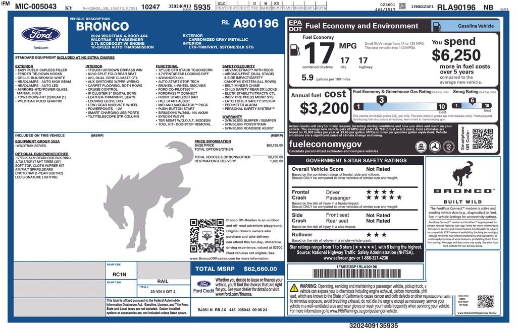 Used 2024 Ford Bronco Wildtrak AWD/4WD image 27