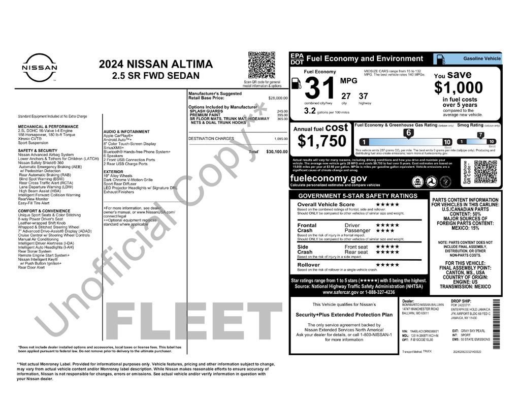 Used 2024 Nissan Altima 2.5 SR FWD image 38