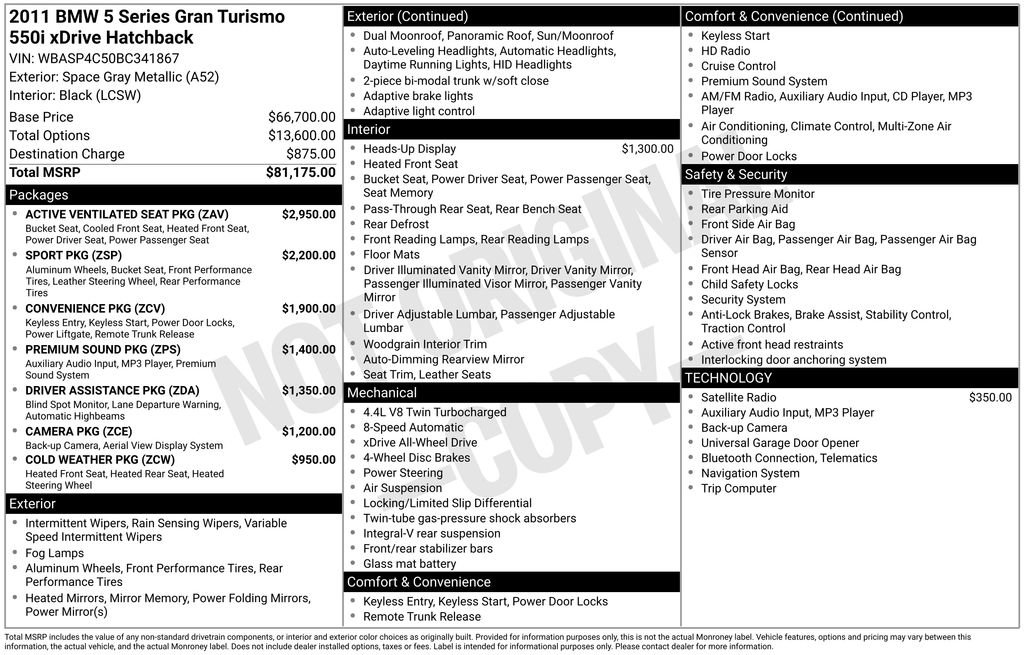 Used 2011 BMW 550i Gran Turismo xDrive image 40