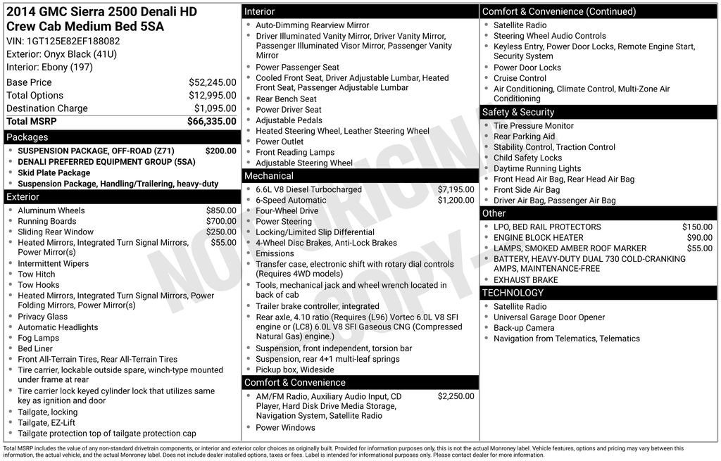 Used 2014 GMC Sierra 2500 Denali w/ Suspension Package, Off-Road image 5