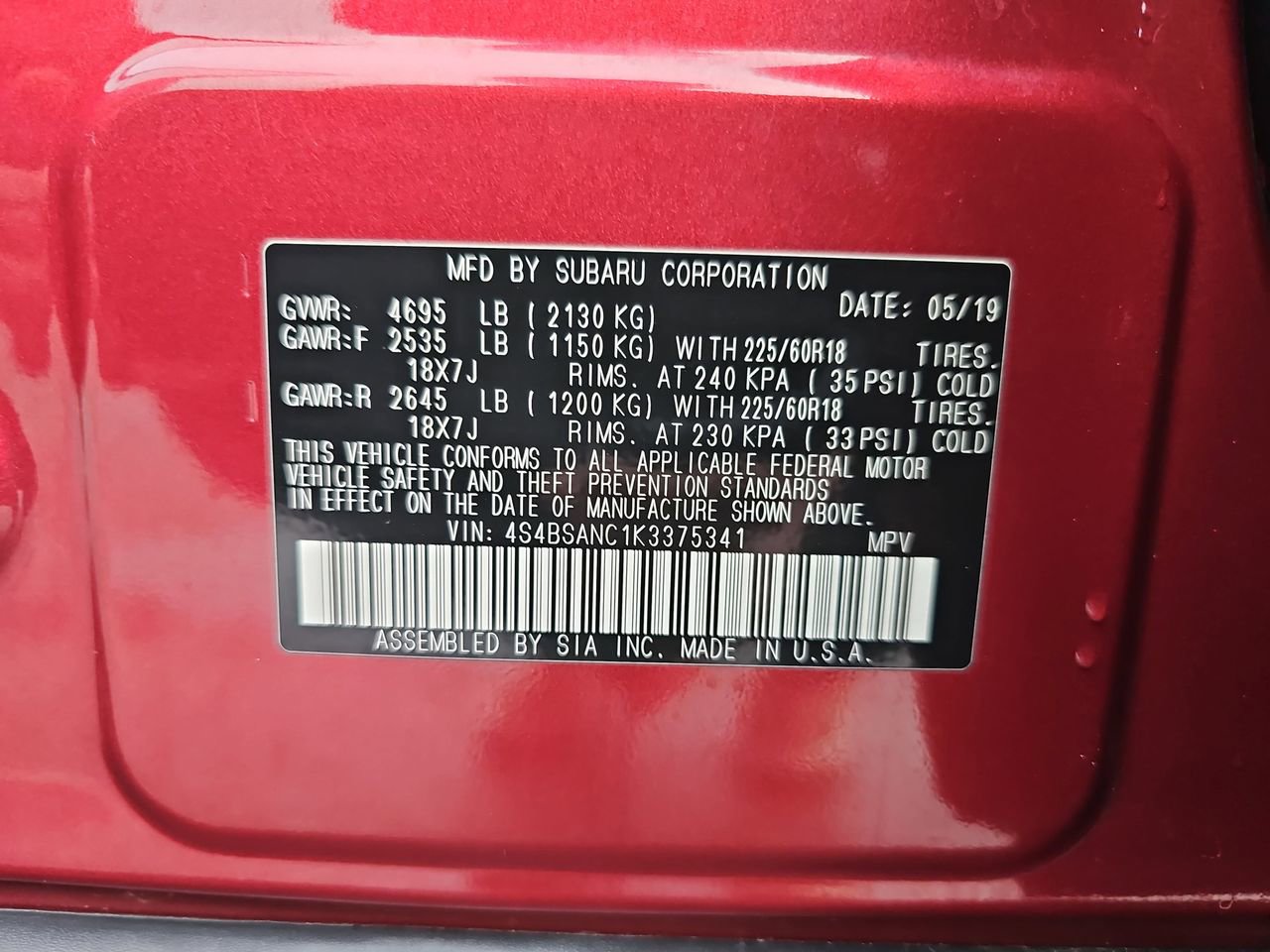 Used 2019 Subaru Outback 2.5i Limited image 41