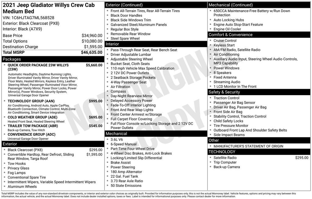 Used 2021 Jeep Gladiator Willys image 35