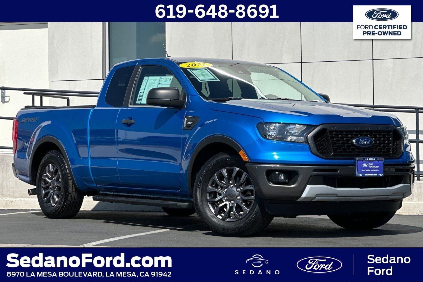 Certified 2021 Ford Ranger XLT w/ Equipment Group 301A Mid image 1