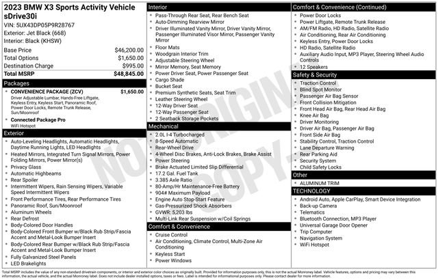 Used 2023 BMW X3 sDrive30i w/ Convenience Package image 50