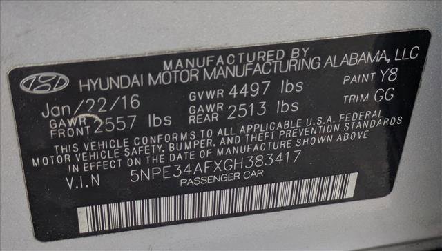 Used 2016 Hyundai Sonata Limited w/ Option Group 04 FWD image 15