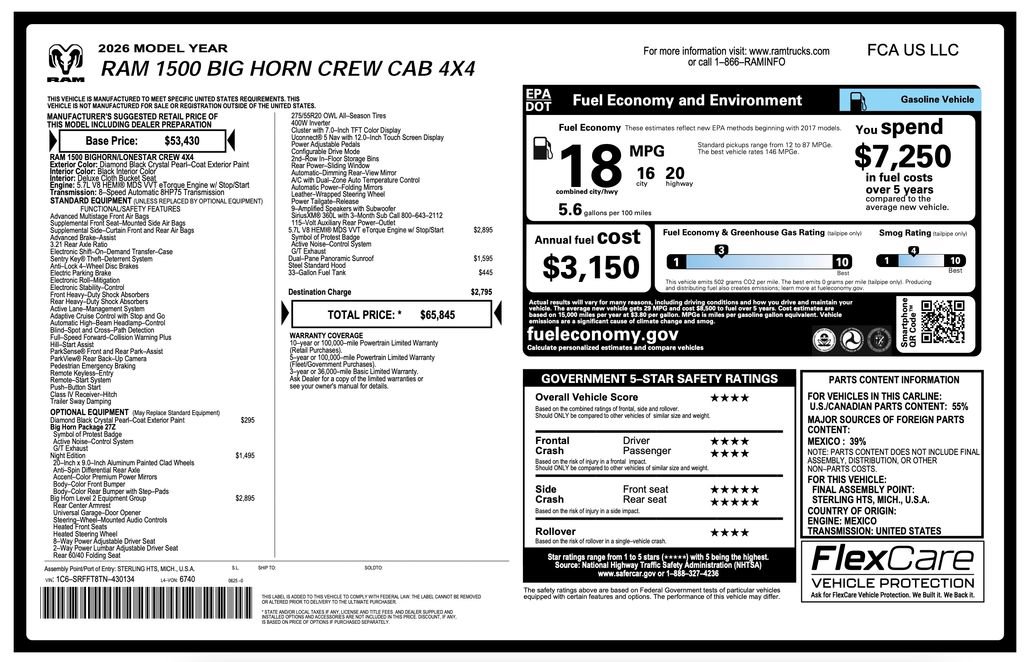 Used 2025 RAM 1500 RHO w/ RHO Level 1 Equipment Group AWD/4WD image 2