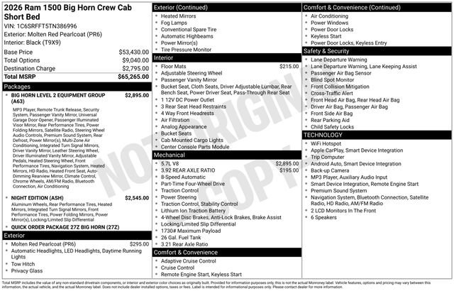 Used 2026 RAM 1500 Big Horn AWD/4WD image 13