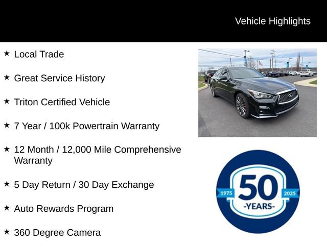 Used 2020 INFINITI Q50 Red Sport 400 image 7