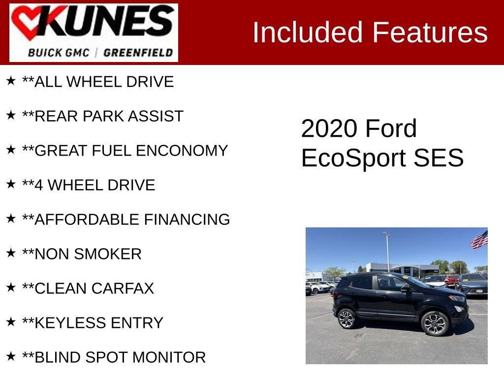 Used 2020 Ford EcoSport SES AWD/4WD image 3