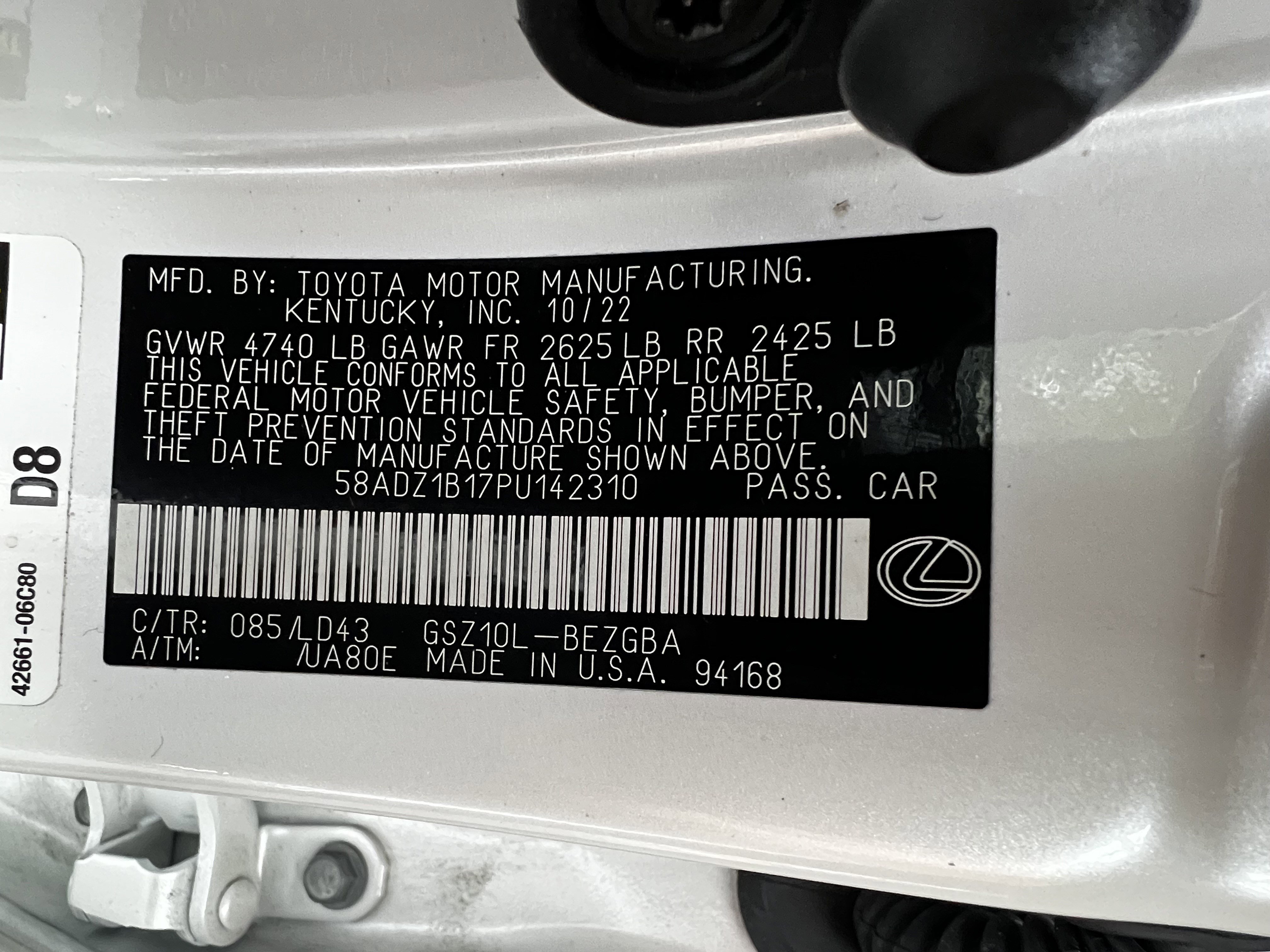 Certified 2023 Lexus ES 350 w/ Premium Package image 49