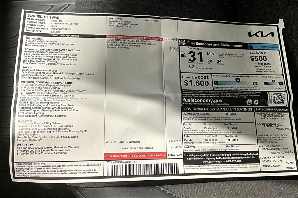 New 2026 Kia Seltos S image 22