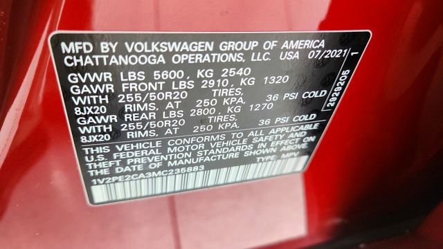 Used 2021 Volkswagen Atlas Cross Sport SE w/ Panoramic Sunroof Package image 60