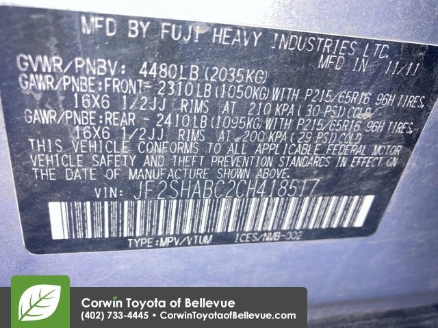 Used 2012 Subaru Forester 2.5X w/ Alloy Wheel Pkg image 52