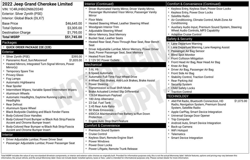 Used 2022 Jeep Grand Cherokee Limited AWD/4WD image 15