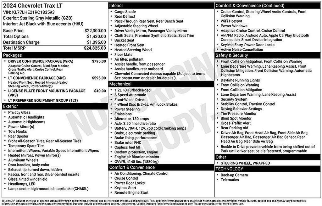 Used 2024 Chevrolet Trax LT w/ Driver Confidence Package image 8