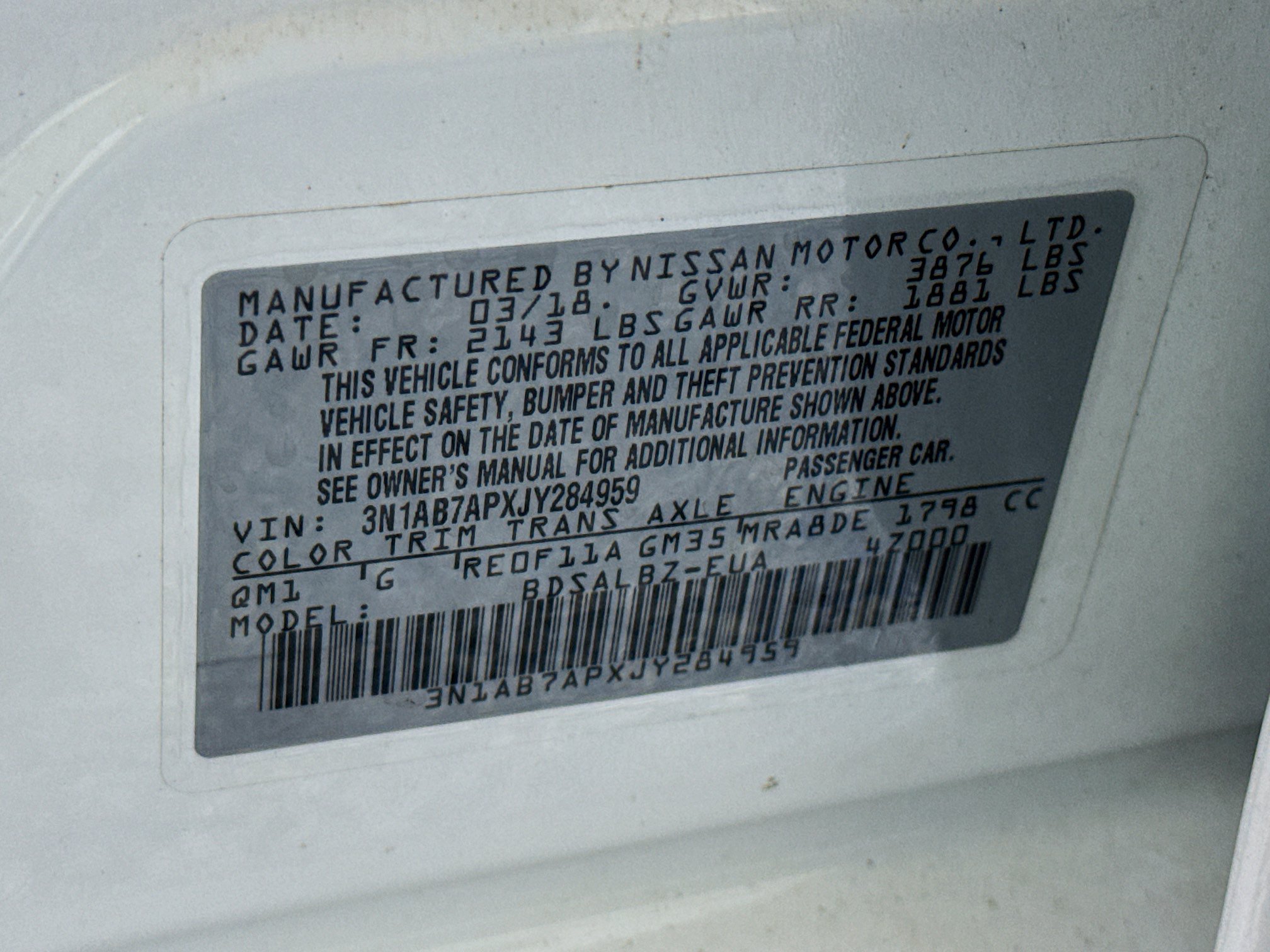 Used 2018 Nissan Sentra S FWD image 29