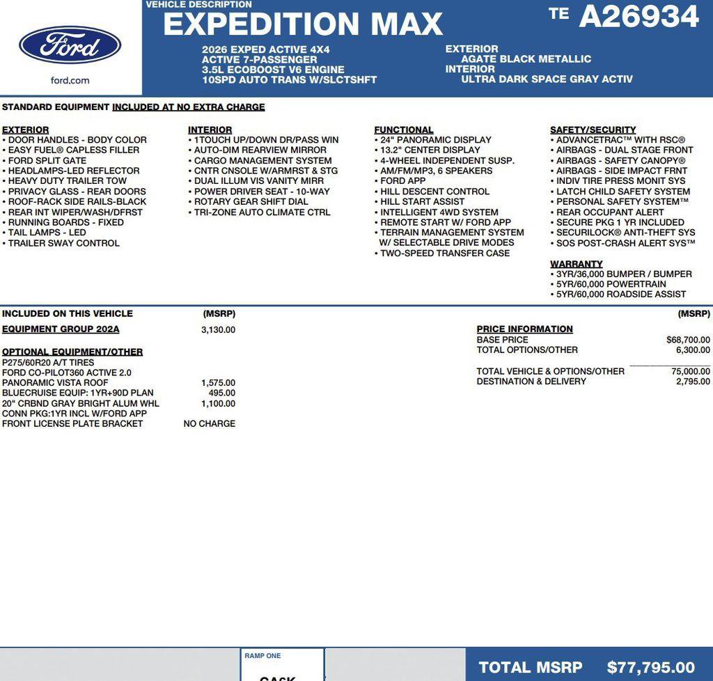 New 2026 Ford Expedition Max Active AWD/4WD image 2