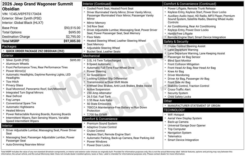 New 2026 Jeep Grand Wagoneer Summit image 4