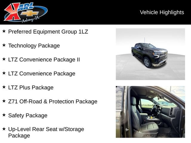 Certified 2023 Chevrolet Silverado 1500 LTZ w/ Technology Package AWD/4WD image 2