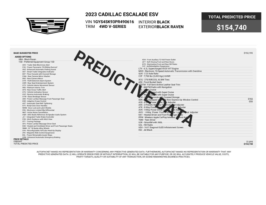 Used 2023 Cadillac Escalade ESV V AWD/4WD image 87