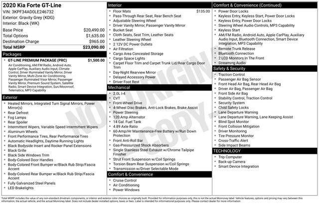 Used 2020 Kia Forte GT-Line w/ GT-Line Premium Package image 3