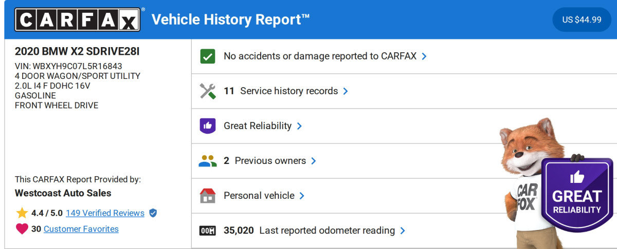 Used 2020 BMW X2 sDrive28i image 10