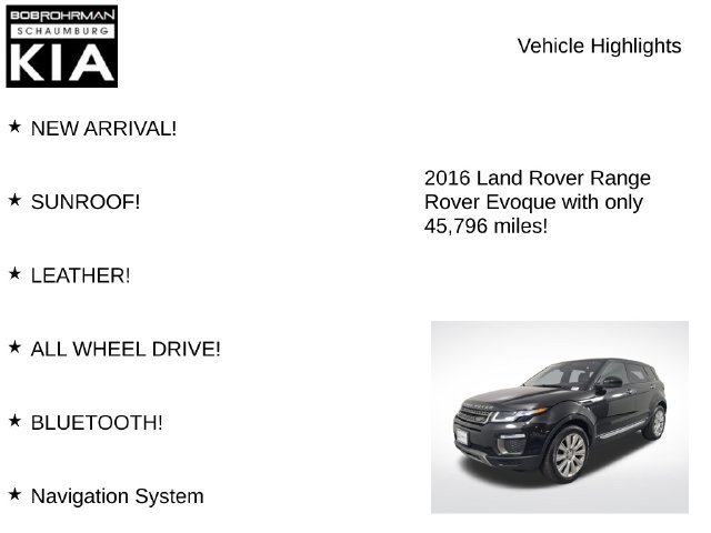 Used 2016 Land Rover Range Rover Evoque HSE AWD/4WD image 7