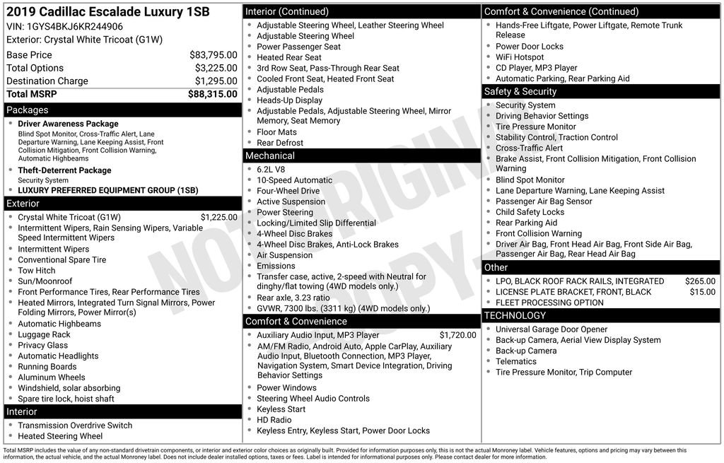 Used 2019 Cadillac Escalade Luxury image 41