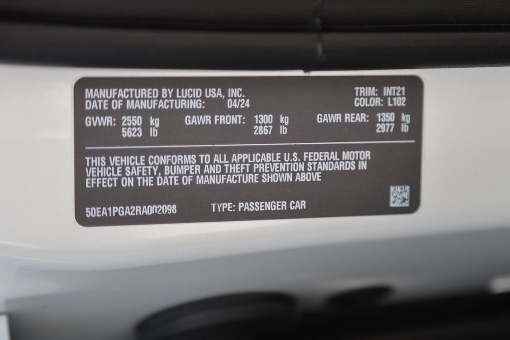 Used 2024 Lucid Air Pure RWD image 29