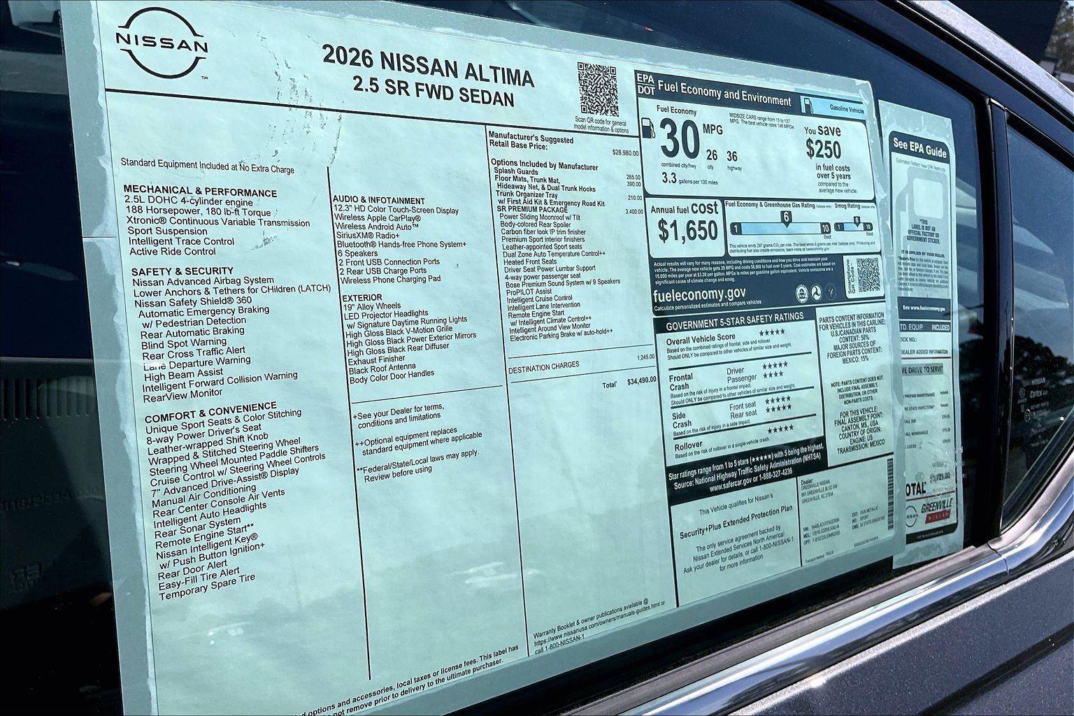 New 2026 Nissan Altima 2.5 SR image 15