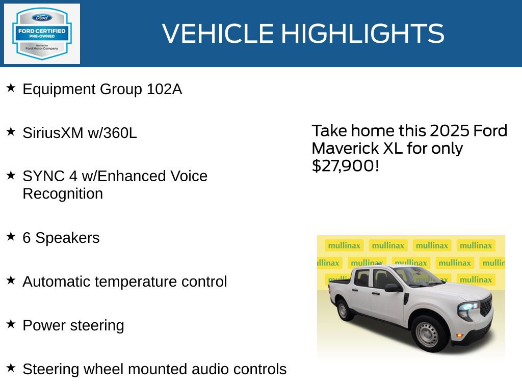Used 2025 Ford Maverick XL w/ Equipment Group 102A AWD/4WD image 22