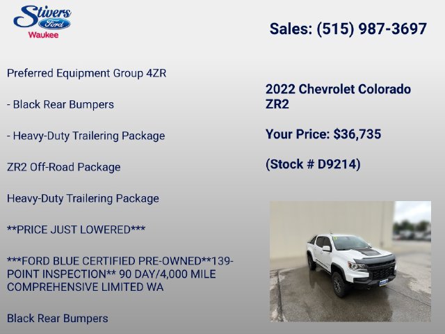 Used 2022 Chevrolet Colorado ZR2 AWD/4WD image 16
