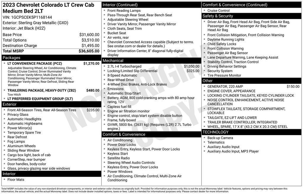 Used 2023 Chevrolet Colorado LT w/ LT Convenience Package image 6