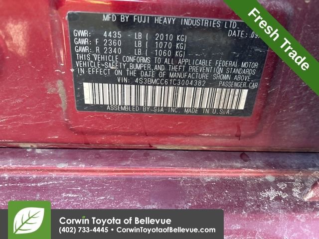 Used 2012 Subaru Legacy 2.5i Premium w/ All-Weather Pkg image 11