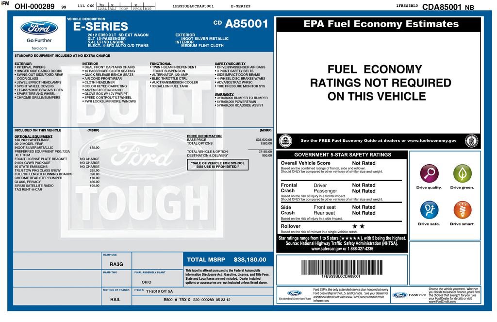Used 2012 Ford E-350 and Econoline 350 XLT RWD image 32