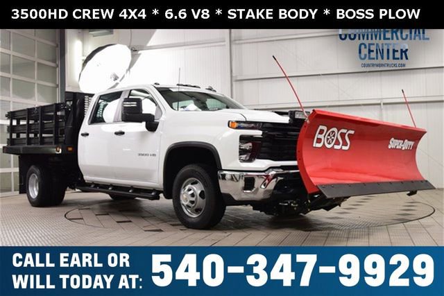Used 2024 Chevrolet Silverado 3500 W/T w/ Snow Plow Prep Package