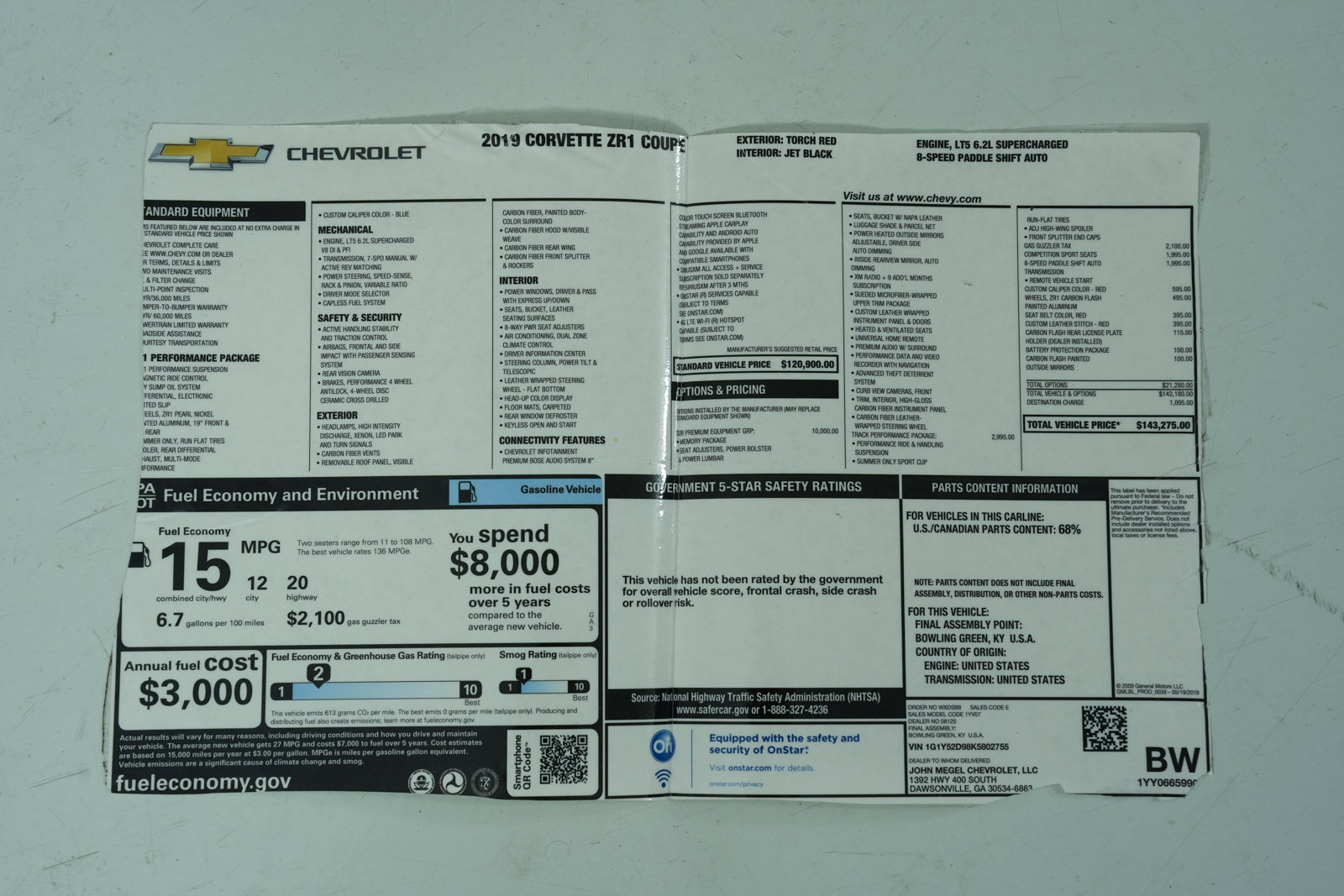 Used 2019 Chevrolet Corvette ZR1 RWD image 55