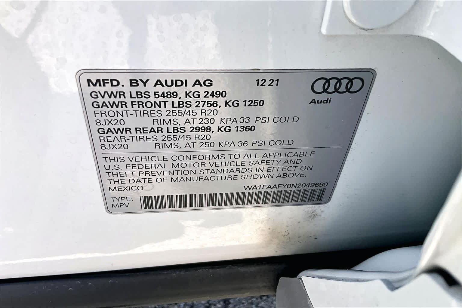 Used 2022 Audi Q5 2.0T Prestige w/ Prestige Package AWD/4WD image 35