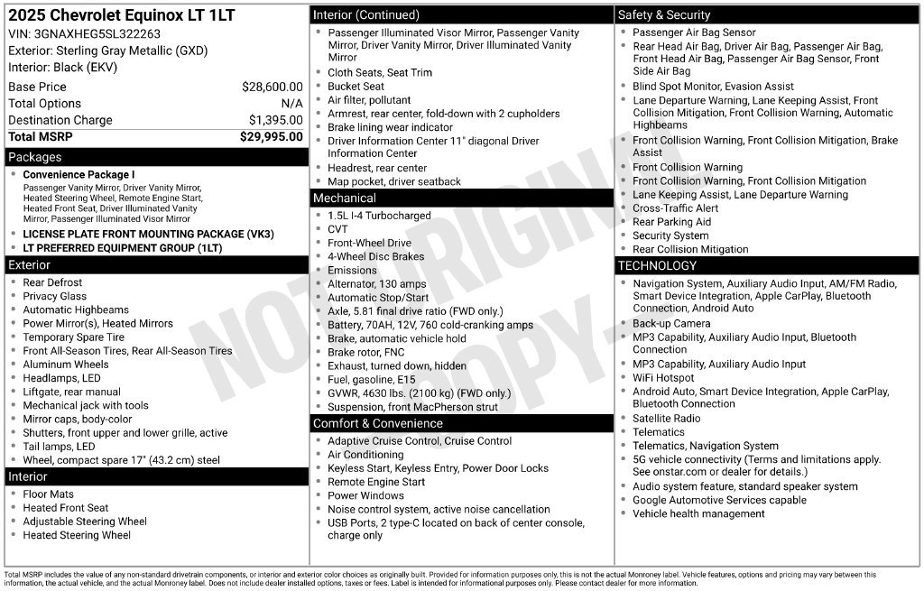 Used 2025 Chevrolet Equinox LT FWD image 37