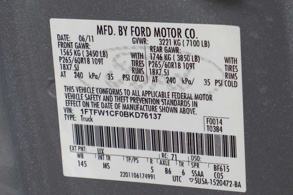 Used 2011 Ford F150 XLT w/ XLT Chrome Pkg image 43