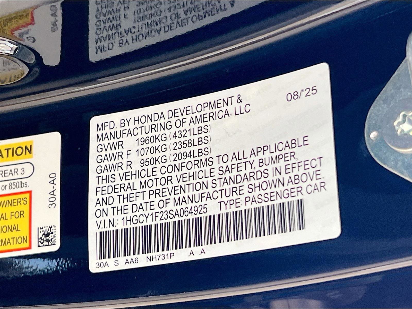 New 2025 Honda Accord LX image 33