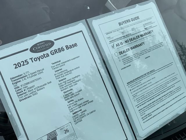 Used 2025 Toyota GR86 w/ Performance Package RWD image 31