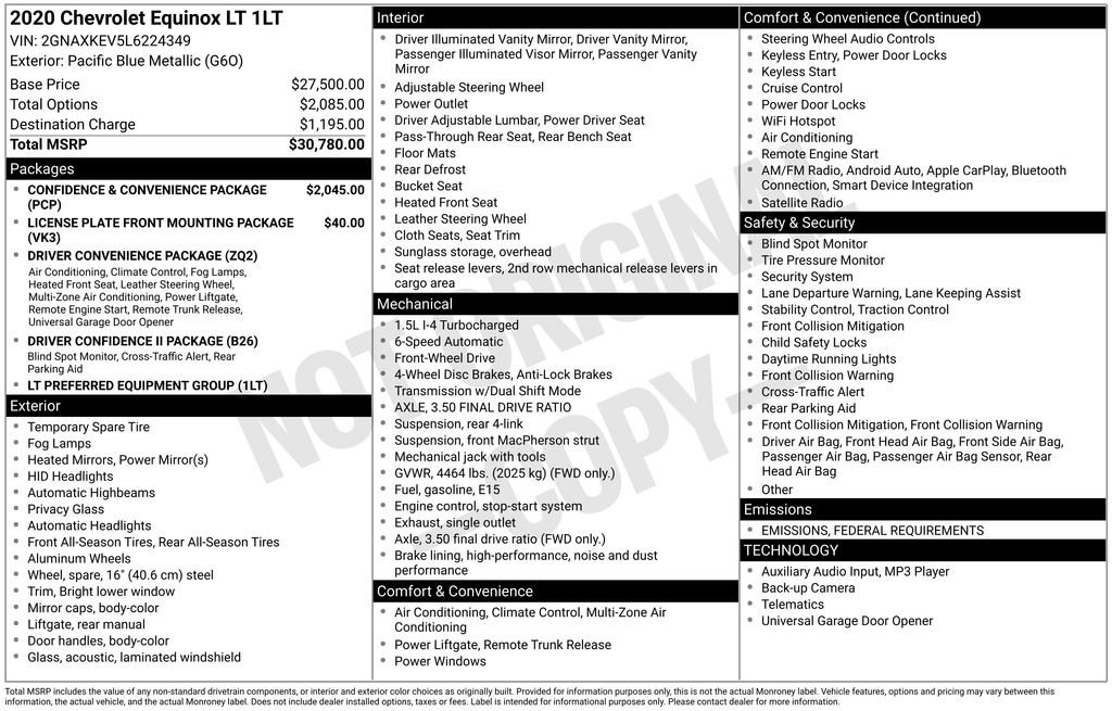 Used 2020 Chevrolet Equinox LT image 15