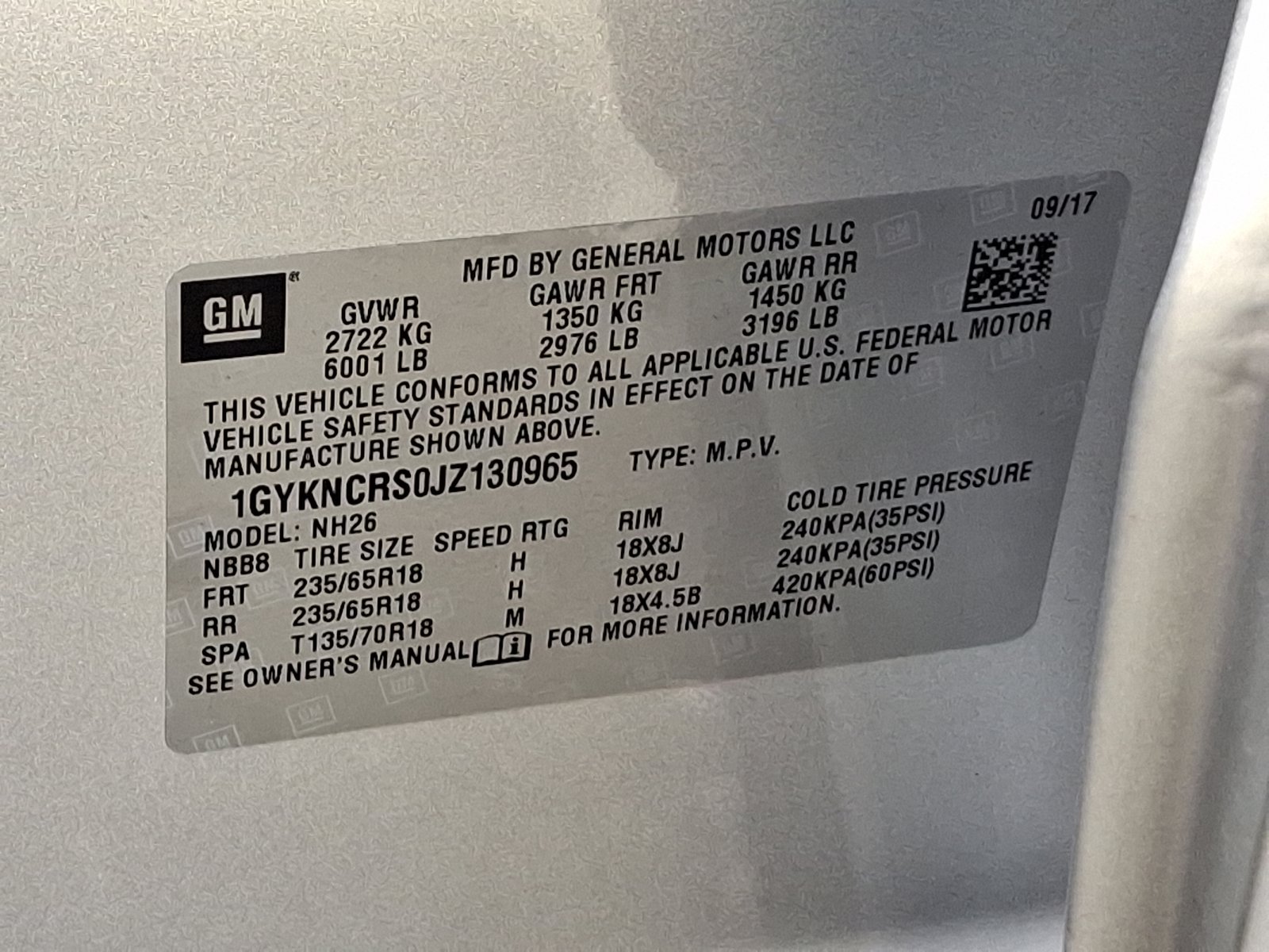 Used 2018 Cadillac XT5 Luxury w/ LPO, Wheel Lock Package image 29