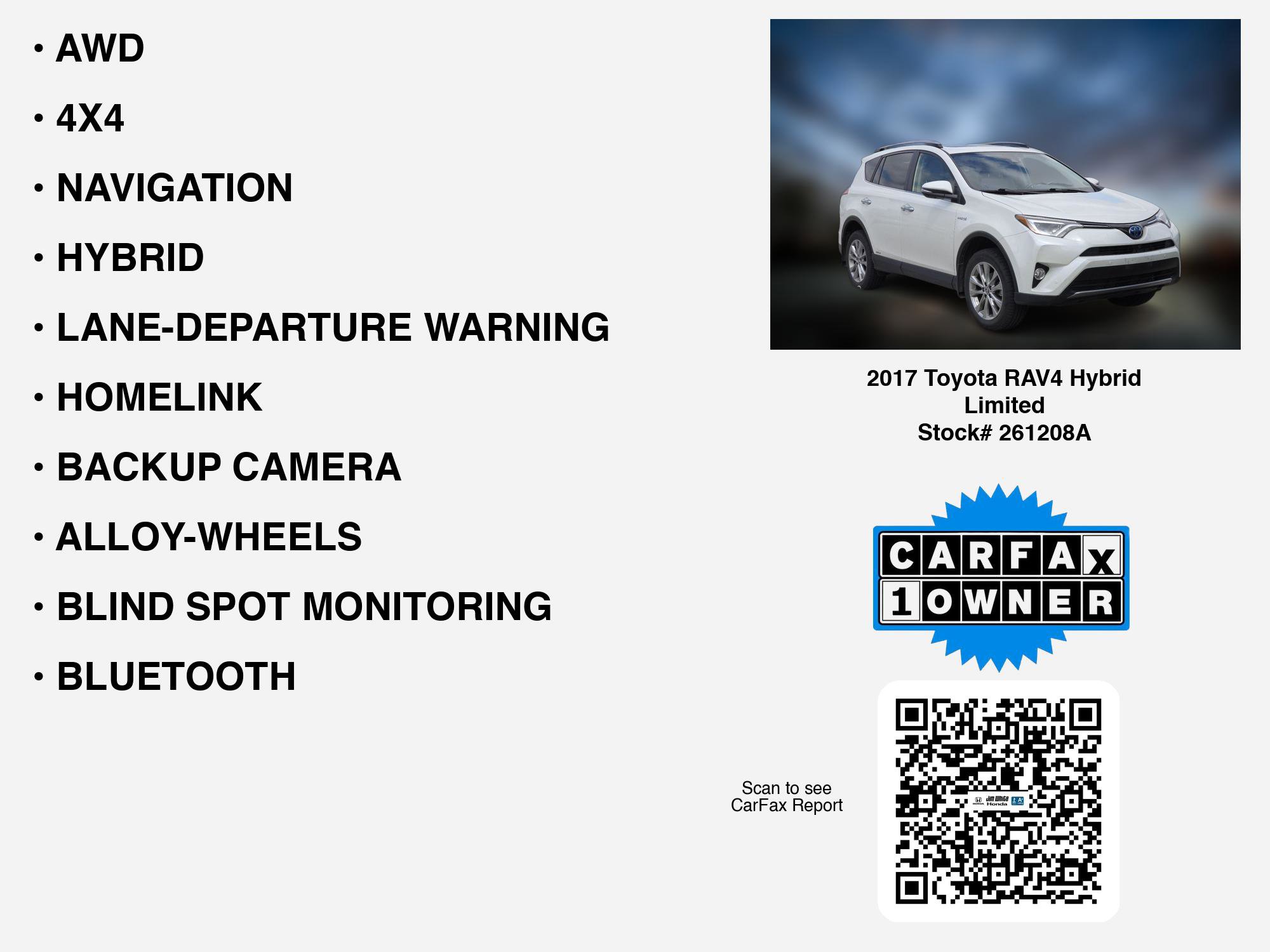 Used 2017 Toyota RAV4 Limited w/ Advanced Technology Package AWD/4WD image 7