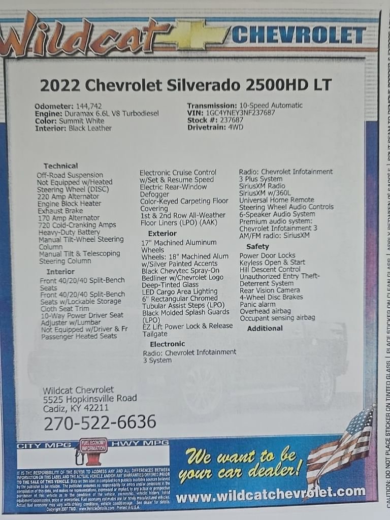 Used 2022 Chevrolet Silverado 2500 LT w/ Convenience Package image 31