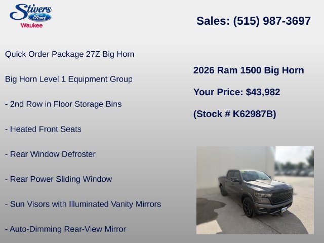 Used 2026 RAM 1500 Big Horn w/ Night Edition AWD/4WD image 8